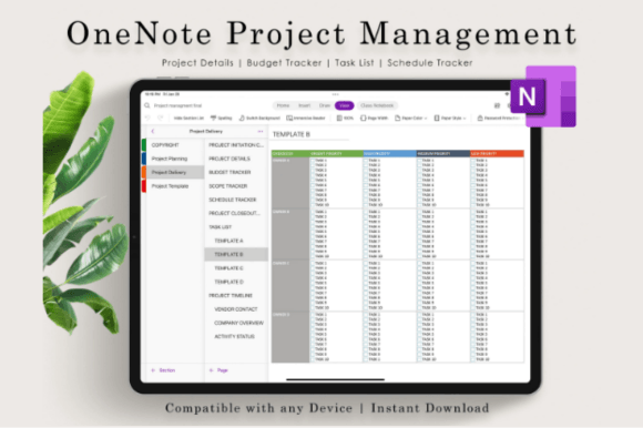 Download Onenote Digital Planner, Project Planner - Project Collection