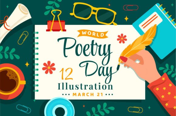 Download 12 World Poetry Day Illustration - Poetry Collection