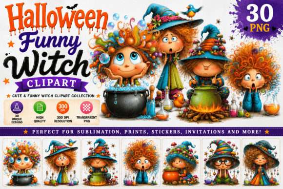 Download Quirky Funny Witch Clipart - Quirky Collection