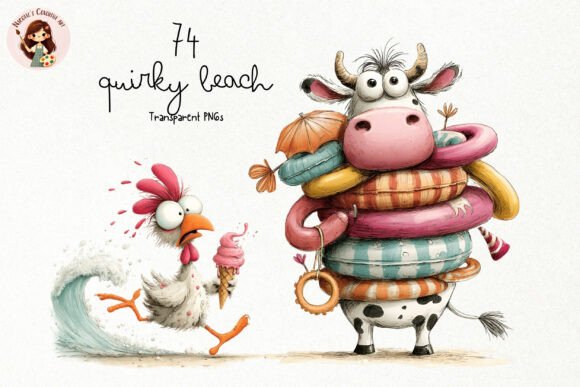 Download Quirky Beach Animals PNG Clipart - Premium Bundle